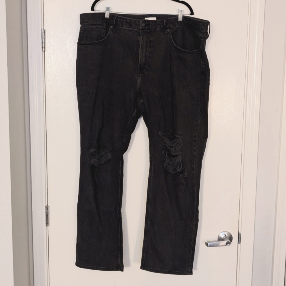 Good American Black Distressed Jeans sz 18